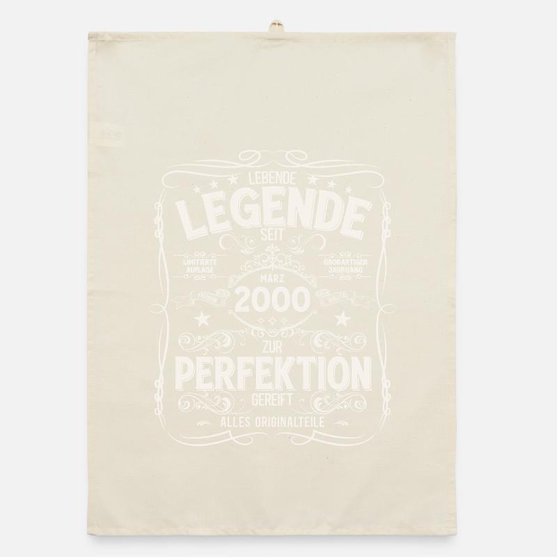 26th Birthday Gift Husband Vintage March 2000 Organic dish towel