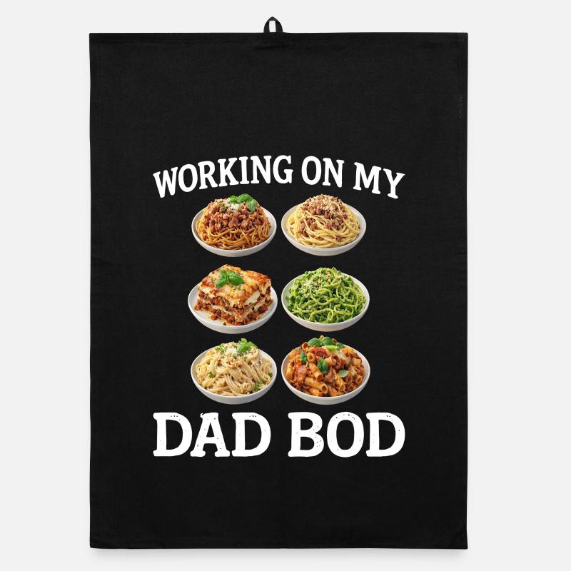 Dad Bod Pasta Fun Organic dish towel