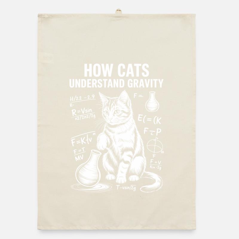 Physics Cats Sayings Math Joke Physics Gift Organic dish towel