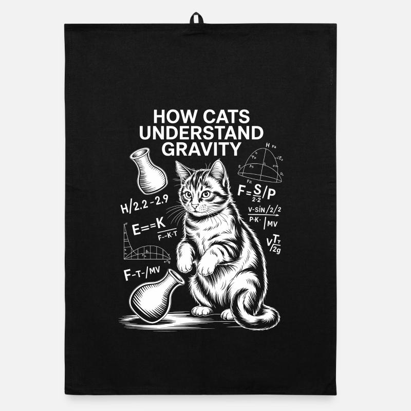 Physics Cats Sayings Math Joke Physics Gift Organic dish towel