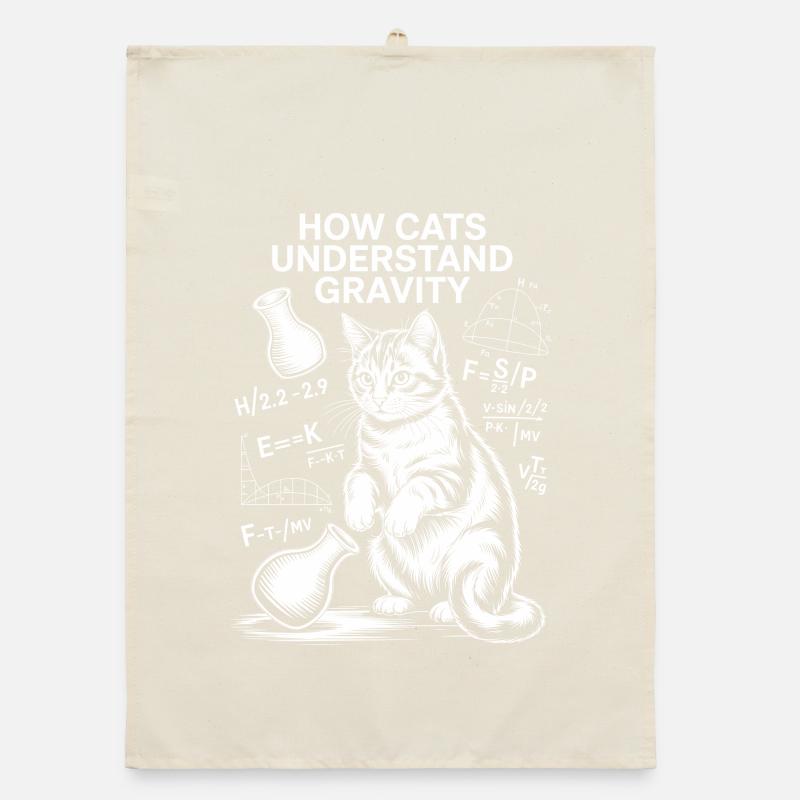 Physics Cats Sayings Math Joke Physics Gift Organic dish towel