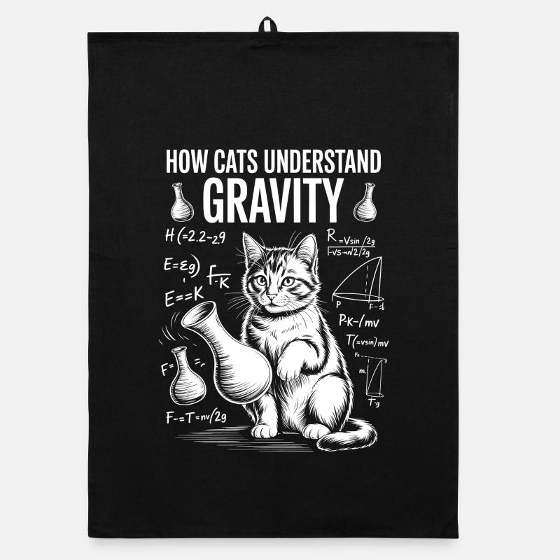 Dictions de chats de physique Blague de maths Cadeau de physique Torchon bio