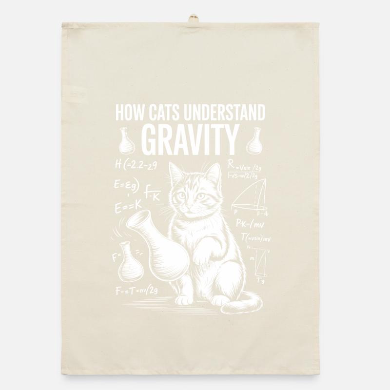 Physics Cats Sayings Math Joke Physics Gift Organic dish towel