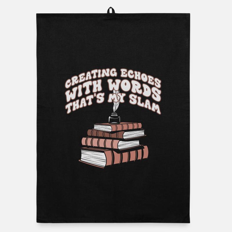 Echoes Through Words Slam Stack Organic dish towel
