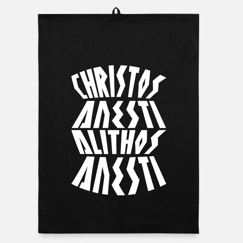 Christos Anesti Greek Easter Orthodox Easter Organic dish towel