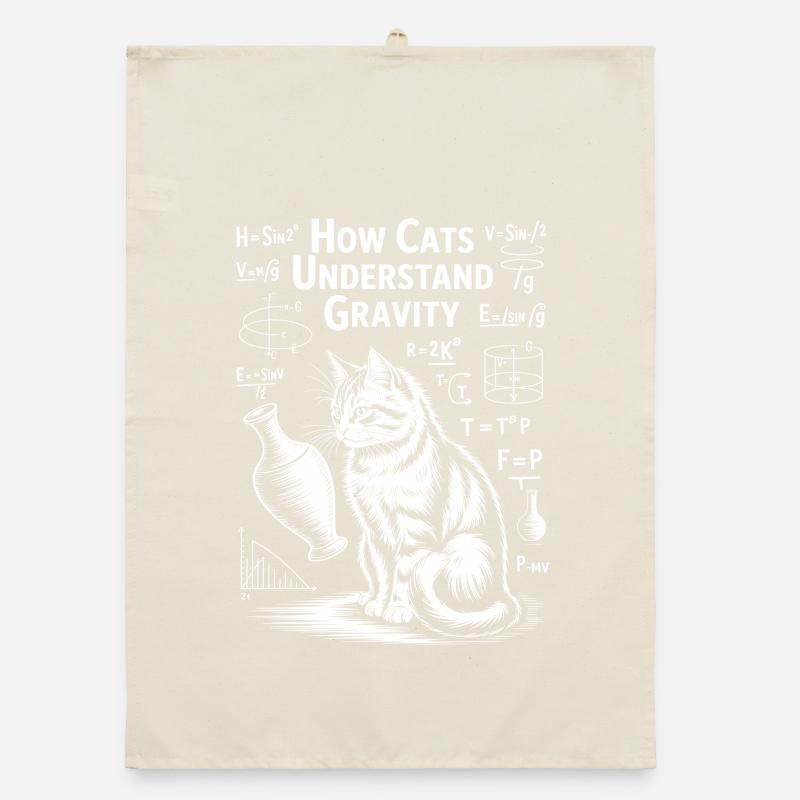 Physics Cats Sayings Math Joke Physics Gift Organic dish towel