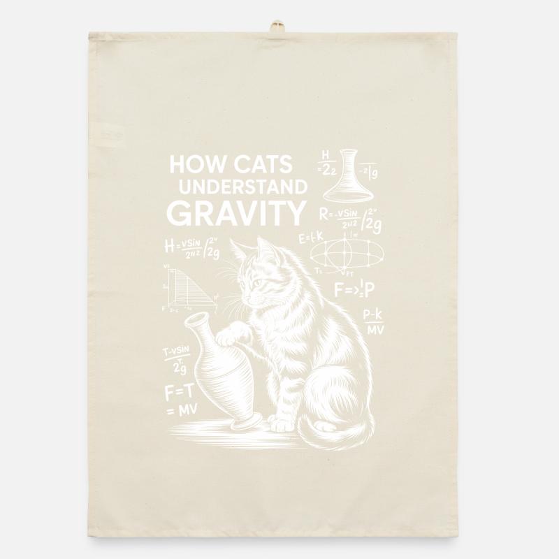 Physics Cats Sayings Math Joke Physics Gift Organic dish towel