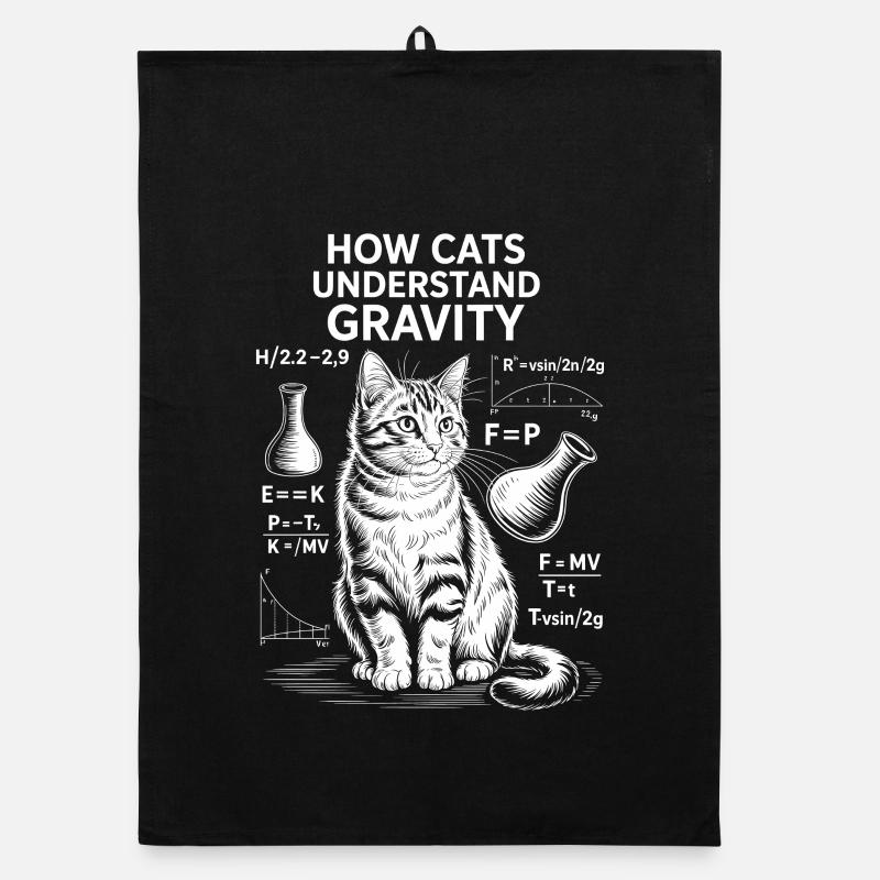 Physics Cats Sayings Math Joke Physics Gift Organic dish towel