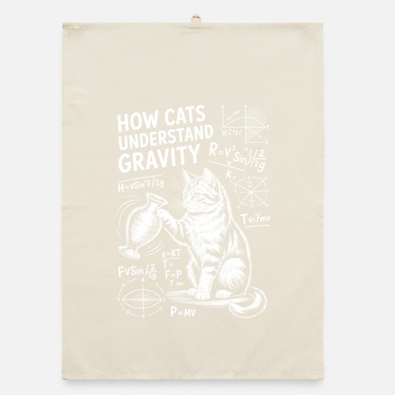 Physics Cats Sayings Math Joke Physics Gift Organic dish towel