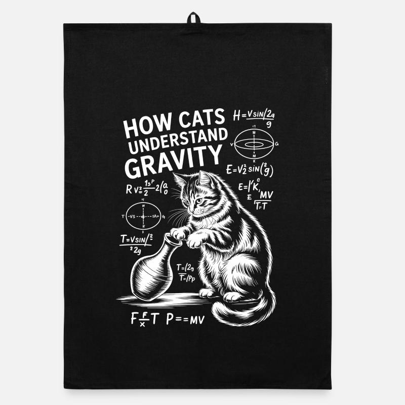 Dictions de chats de physique Blague de maths Cadeau de physique Torchon bio