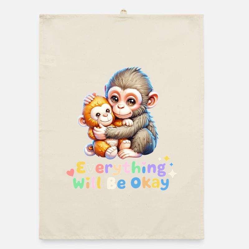 Alles wird gut, Affen-Duo Organic Geschirrtuch