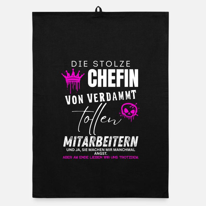 Stolze Chefin von verdammt tollen Mitarbeitern Organic Geschirrtuch
