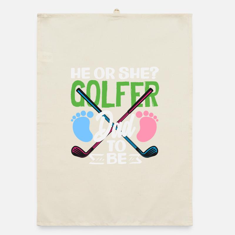 Er Oder Sie Golfer Papa Gender Reveal Organic Geschirrtuch