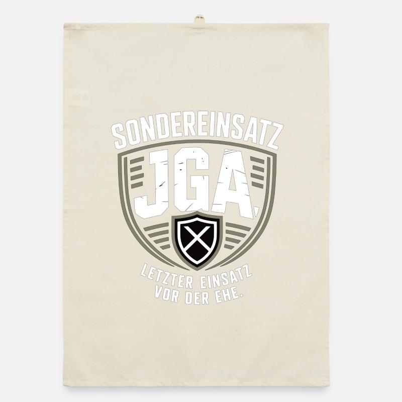 Sondereinsatz JGA – Letzter Einsatz vor der Ehe Organic Geschirrtuch