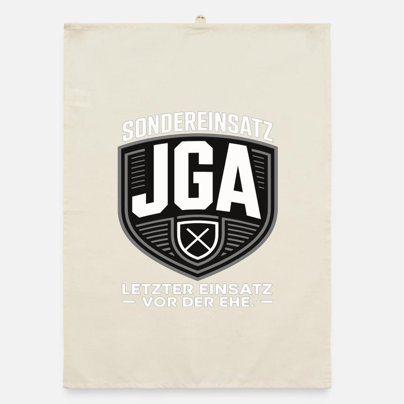 Sondereinsatz JGA – Letzter Einsatz vor der Ehe Organic Geschirrtuch