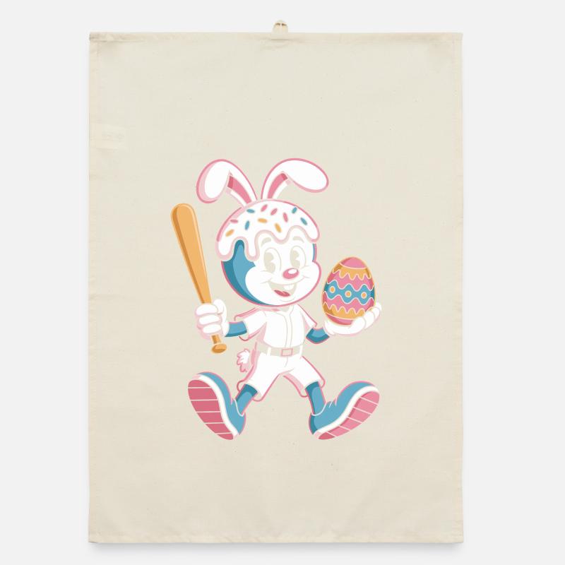 Hoppelhase with Easter egg Organic dish towel