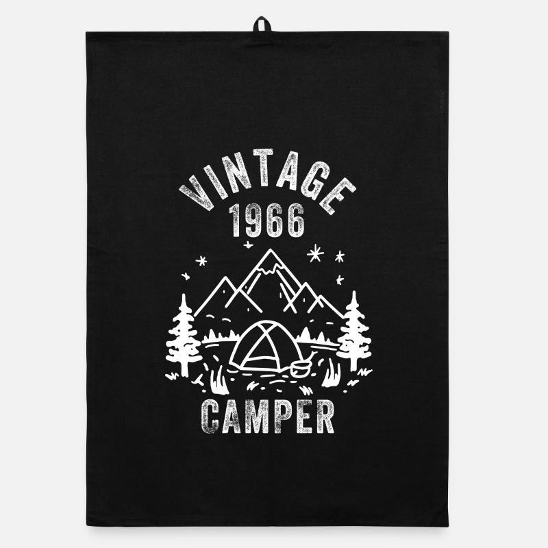 Vintage 1966 Camper 60. Geburtstag Organic Geschirrtuch