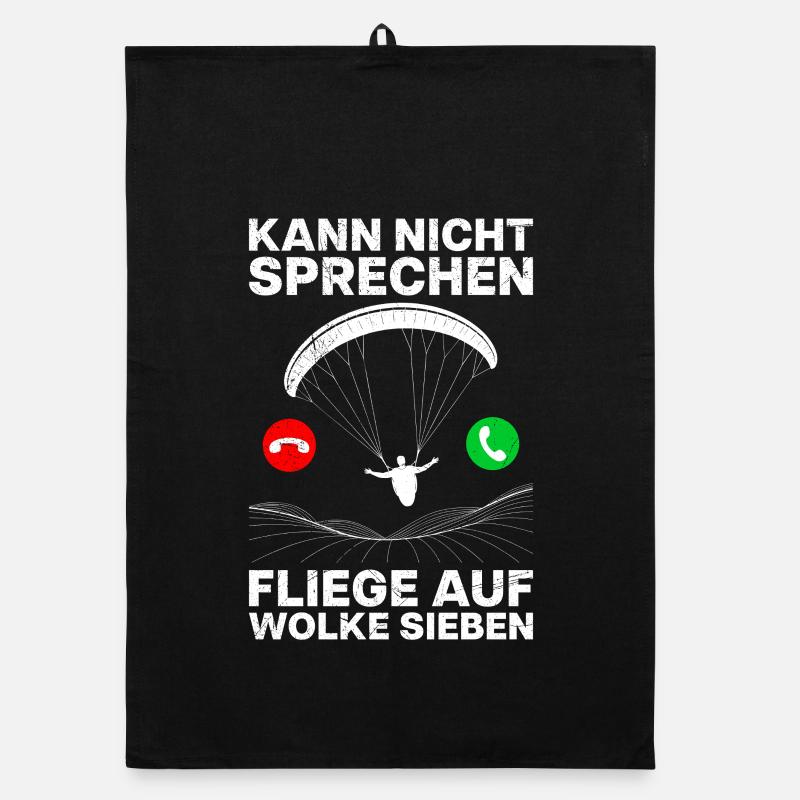 Gleitschirmflug KANN NICHT SPRECHEN FLIEGE Lustige Organic Geschirrtuch