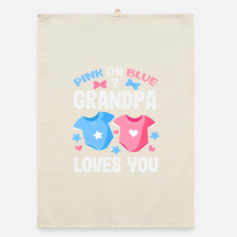 Pink Oder Blau Opa Liebt Dich Reveal Organic Geschirrtuch