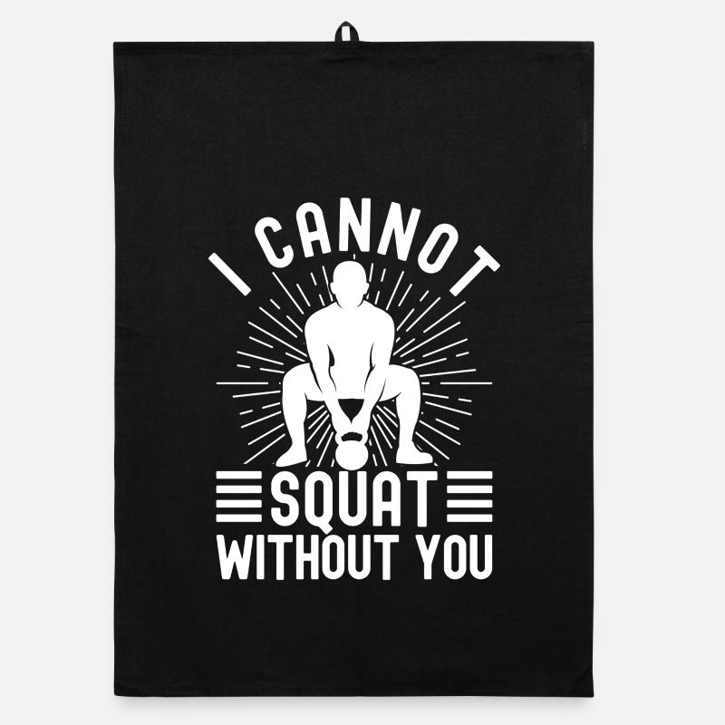 Gym Junkies Cannot Squat Without Calisthenics Organic Geschirrtuch