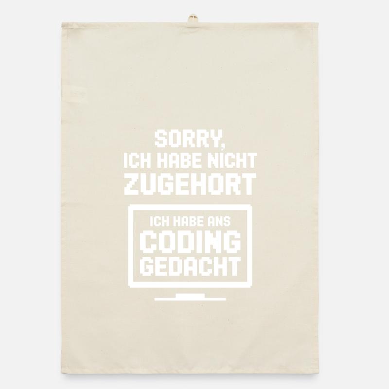 Coding Thought Humor Saying Organic dish towel