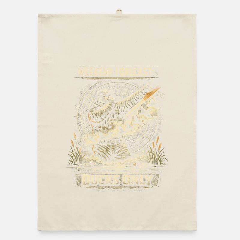 Duck Hunt Weekend Forecast Ducks Only Organic dish towel