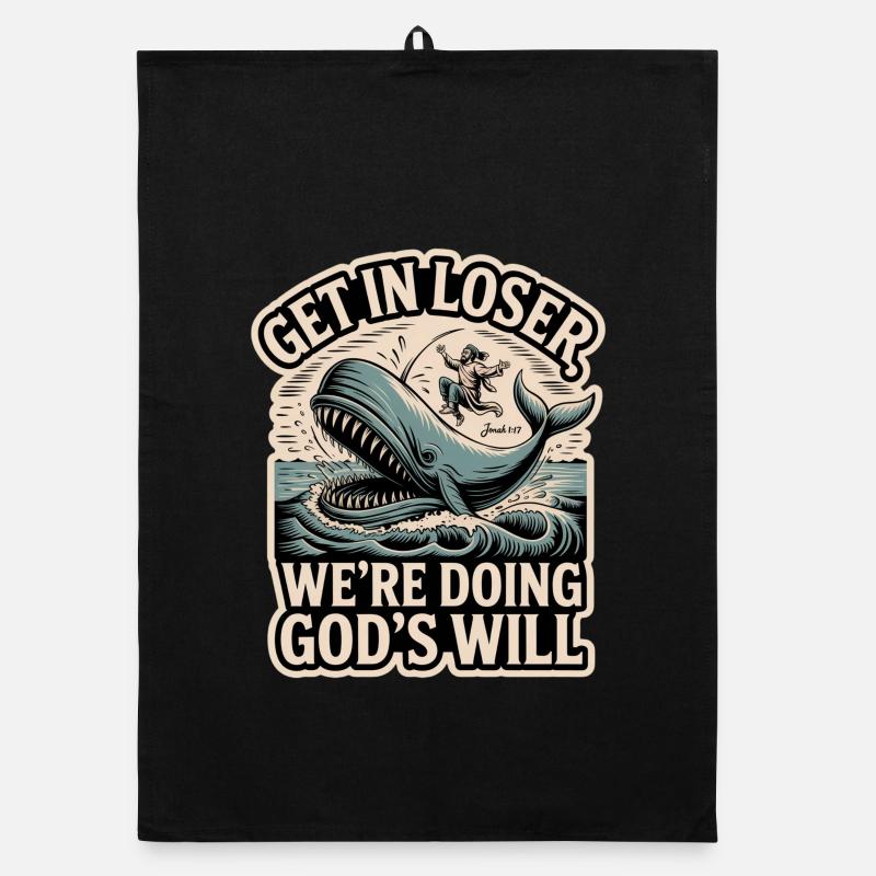 Funny Christian Jonah Organic dish towel