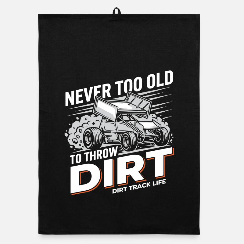 Never Too Old To Throw Dirt Organic dish towel