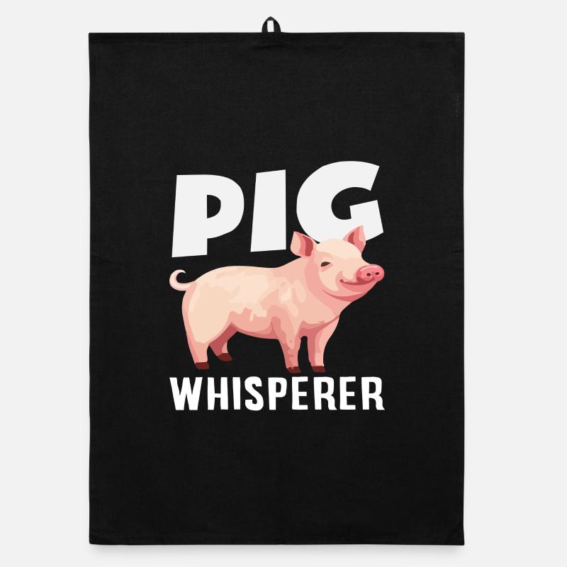 Pig Whisperer Funny Farmer Farmer Organic dish towel