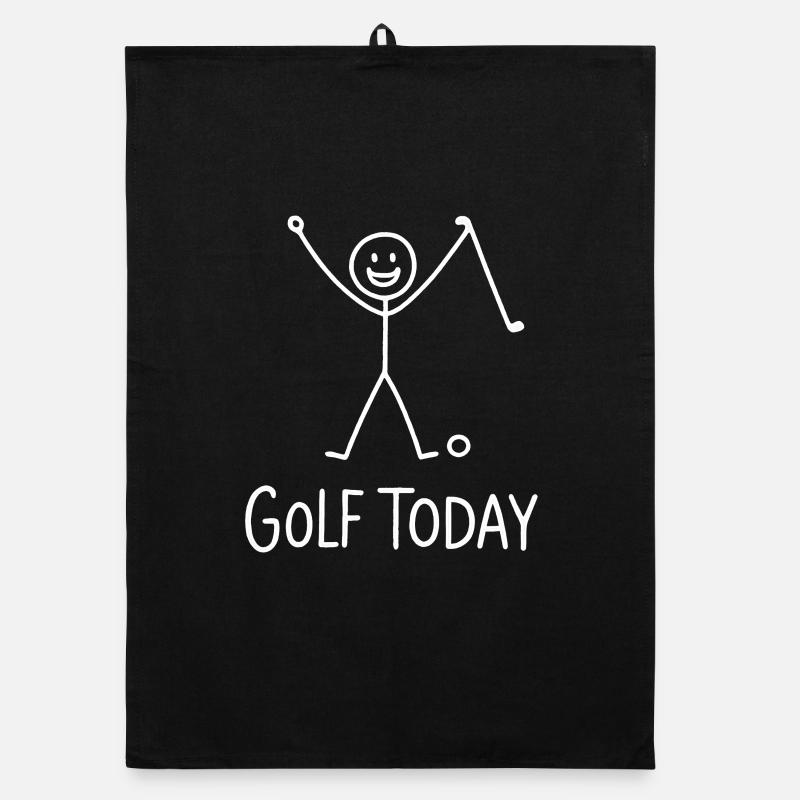 Golf Today Golfspieler Humor Geschenkidee Golfer Organic Geschirrtuch