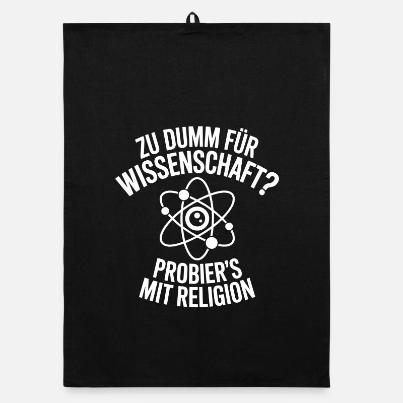 Atomwitz: Wissenschaft vs Religion Organic Geschirrtuch