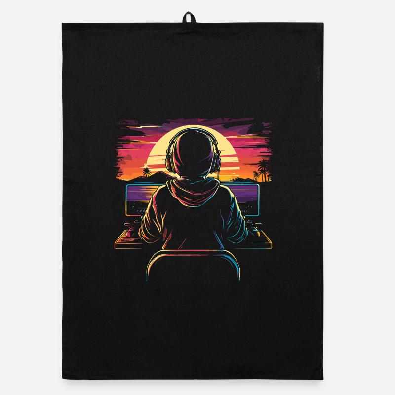 Gamer Synthwave Torchon bio