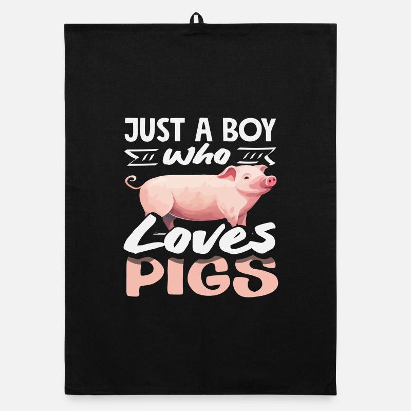 Juste un garçon qui adore la ferme de cochons Torchon bio
