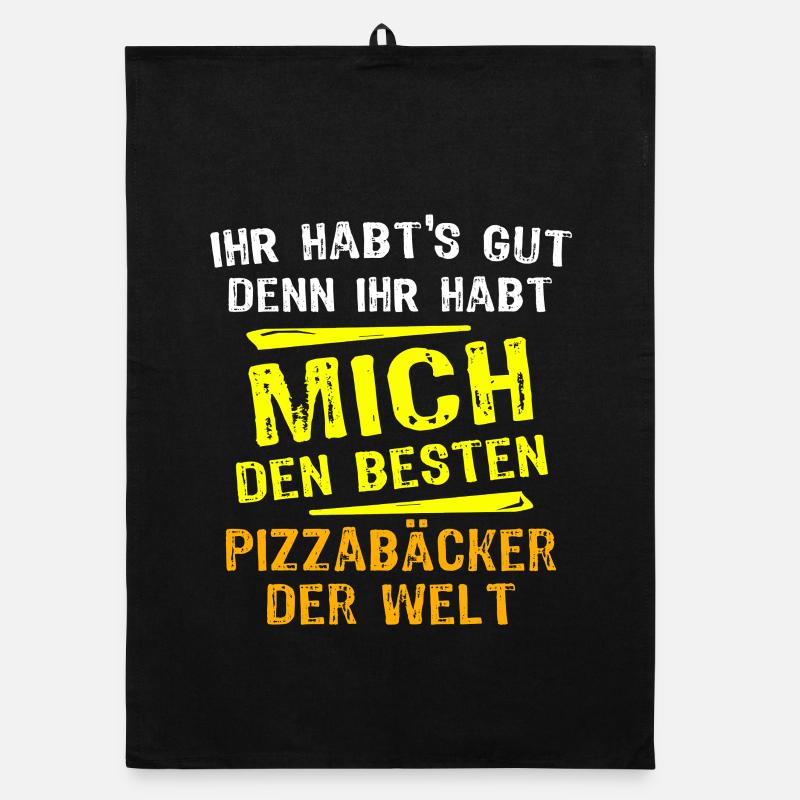Pizzabäcker Geschenk Organic Geschirrtuch