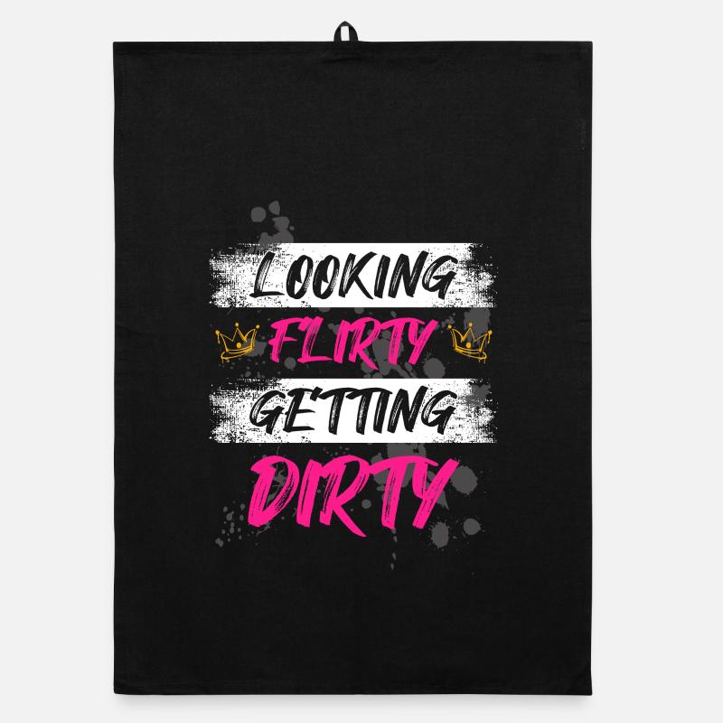 Looking flirty Schlammlauf Mud Run Muddy Race Organic Geschirrtuch