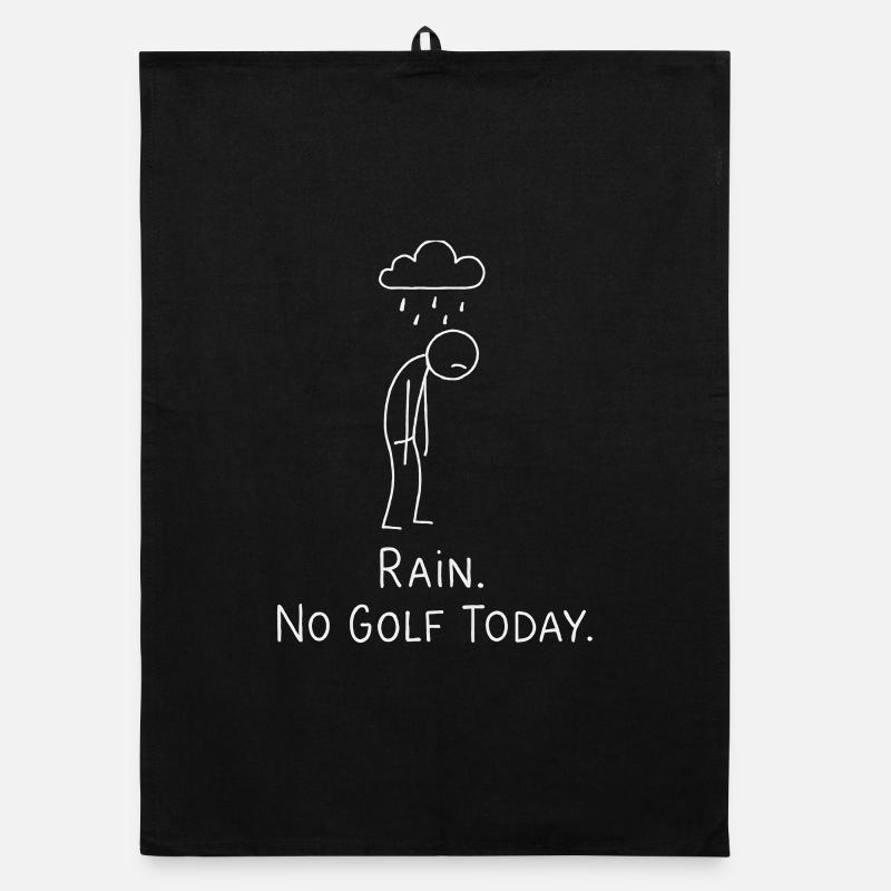 Rain No Golf Today Golfspieler Geschenkidee Golfer Organic Geschirrtuch