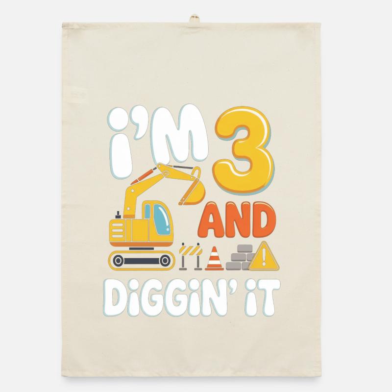Ich bin 3 und Diggin' It Organic Geschirrtuch