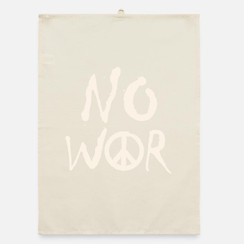 NO WAR – Statement for peace against war Organic dish towel