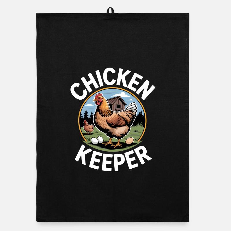 Éleveur de poulets Hühnerhalter Huhn Torchon bio