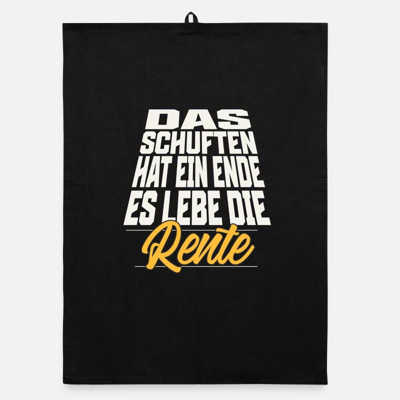 Rentner Rente Das Schuften Hat Ein Ende Organic Geschirrtuch