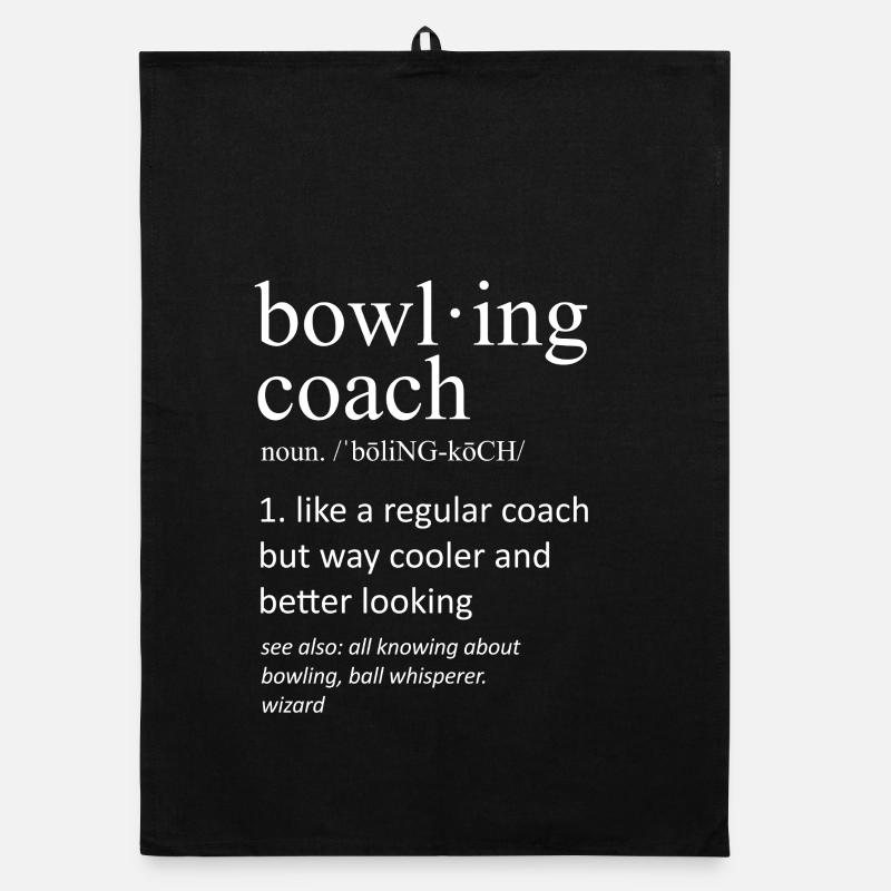 Drôle de coach de bowling Définition du nom Slogan Torchon bio