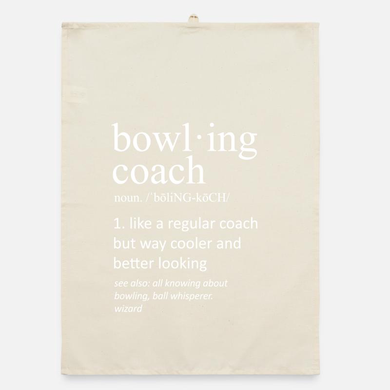 Drôle de coach de bowling Définition du nom Slogan Torchon bio