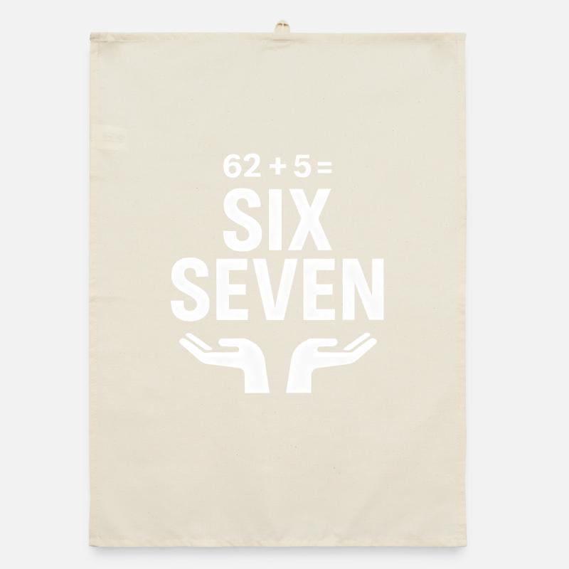 Six Seven 67 Idée d’humour de mème drôle Torchon bio