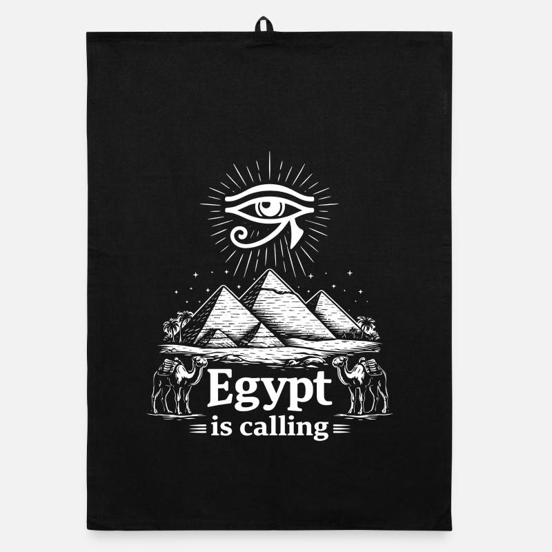 Egypt is calling Pharaoh Ägypten Urlaub Organic Geschirrtuch