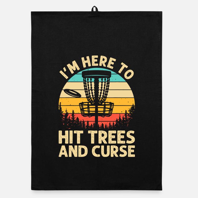Frappe les arbres et malédiction au disc golf Torchon bio