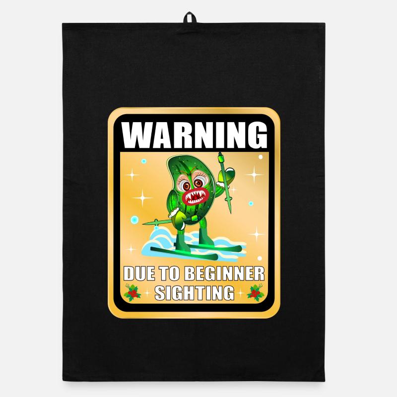 Concombre de ski drôle Torchon bio