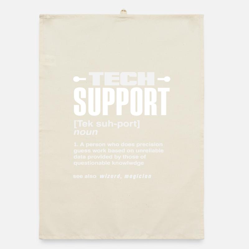 Définition du support technique drôle Magicien IT Torchon bio