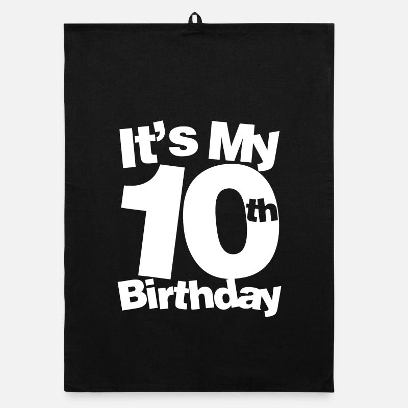 It's My 10th Birthday Organic dish towel