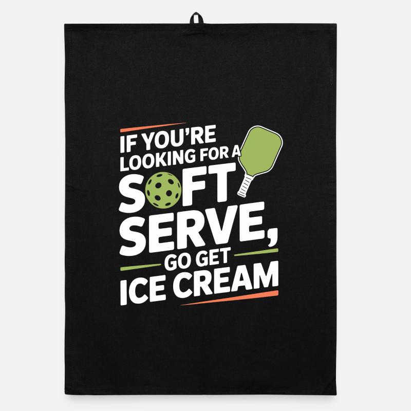 Pickleball Spieler Looking For Soft Serve Dinking Organic Geschirrtuch