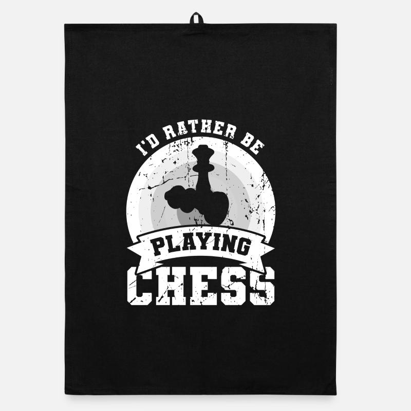 I'd rather play chess Organic dish towel